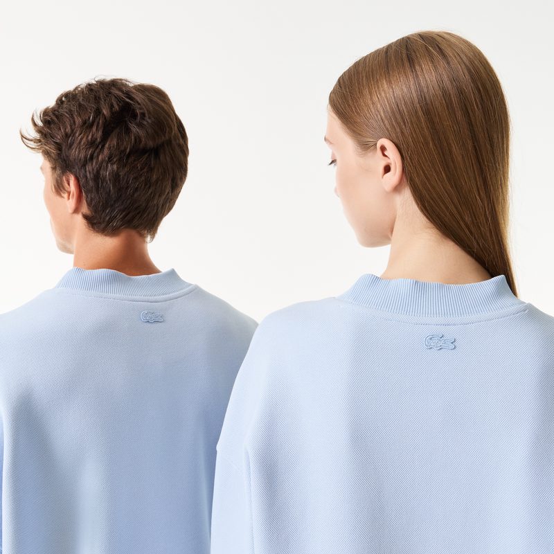 Хлопковый свитшот Lacoste унисекс оверсайз 4
