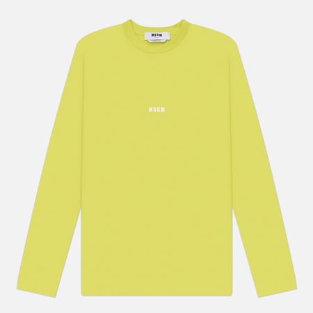 Мужской лонгслив MSGM MSGM Micrologo, цвет зелёный