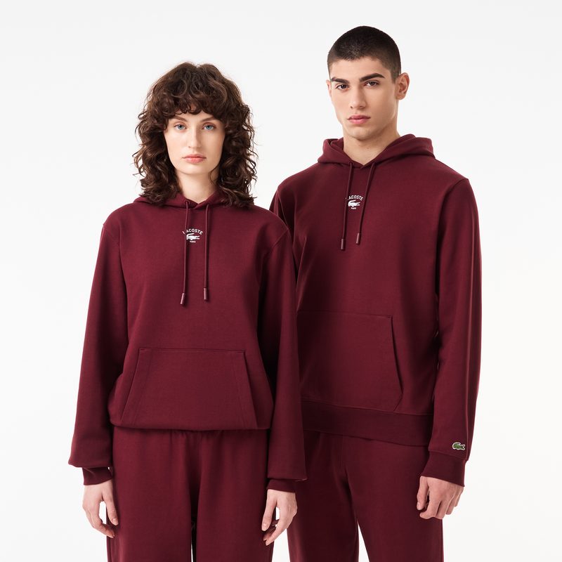 Хлопковая толстовка - худи Lacoste унисекс с капюшоном
