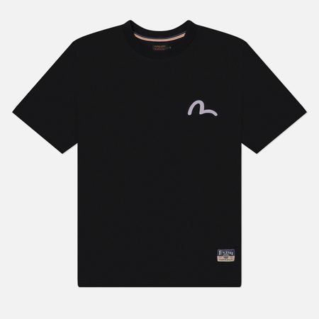 Мужская футболка Evisu Heritage Inserted Godhead Kerchief Logo Embroidery, цвет чёрный