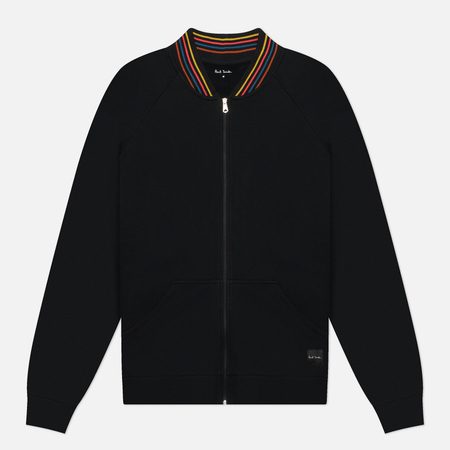 Мужская толстовка Paul Smith Cotton Artist Stripe Zip Bomber Lounge, цвет чёрный