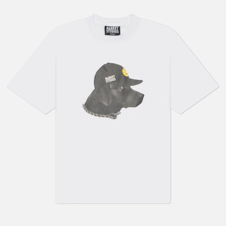 Мужская футболка MARKET Smiley Dog Got Style, цвет белый