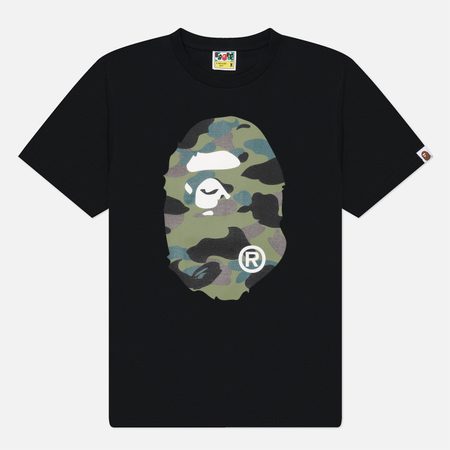 Мужская футболка A Bathing Ape 1st Camo Big Ape Head, цвет чёрный