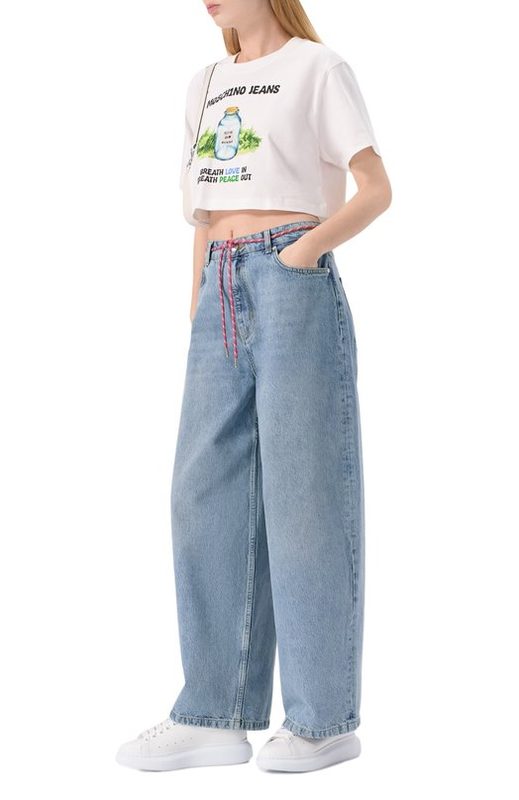 Хлопковая футболка M05CH1NO Jeans 2