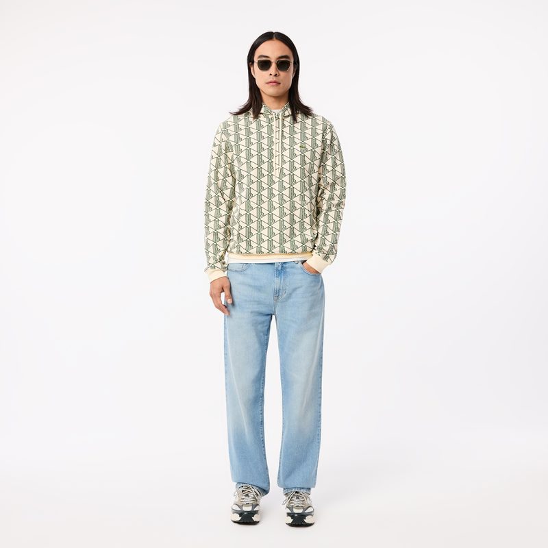Мужская флисовая толстовка - худи Lacoste Monorgam 4