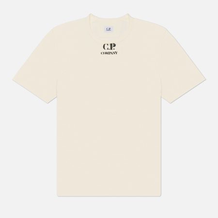 Мужская футболка C.P. Company 1020 Jersey Logo Stencil, цвет белый