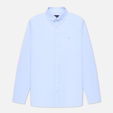 Мужская рубашка Hackett Washed Oxford Slim Fit, цвет голубой