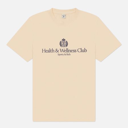 Мужская футболка Sporty & Rich H&W Crest, цвет бежевый