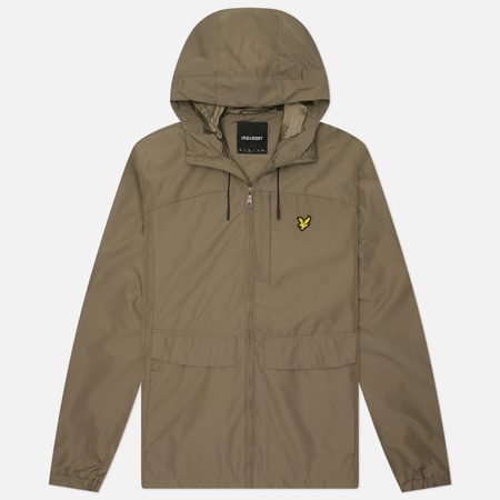 Мужская куртка ветровка Lyle & Scott Lightweight Hooded Zip Through, цвет бежевый