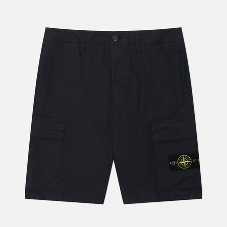 Мужские шорты Stone Island Stretch Cotton Tela Paracadute Regular Cargo, цвет синий