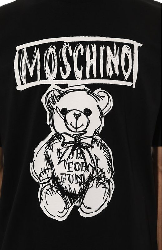 Хлопковая футболка Moschino 5