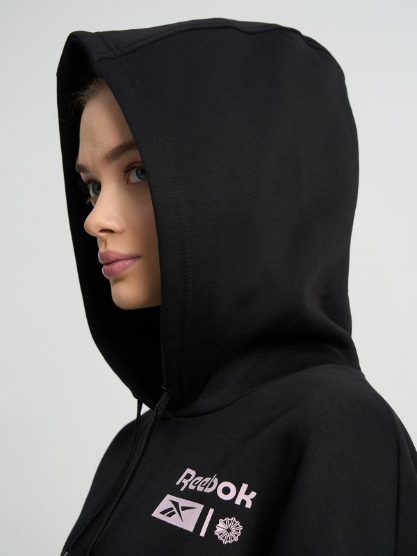 Худи женское Reebok Relaxed, Черный 5