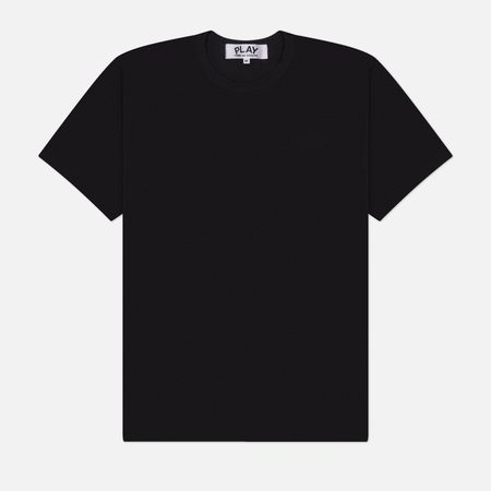 Мужская футболка Comme des Garcons Play Black Back Emblem, цвет чёрный