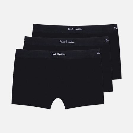 Комплект мужских трусов Paul Smith Organic Cotton Boxer Briefs 3-Pack, цвет чёрный