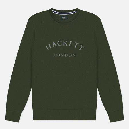Мужская толстовка Hackett Heritage Essential AW Crew, цвет оливковый
