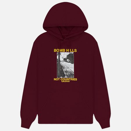 Мужская толстовка GX1000 Bomb Hills Not Countries Hoodie, цвет бордовый