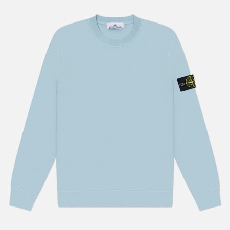 Мужская толстовка Stone Island Organic Cotton Fleece Midweight Crewneck, цвет голубой