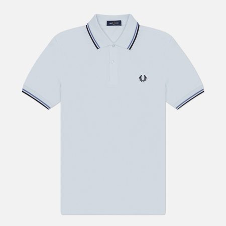 Мужское поло Fred Perry M3600 Twin Tipped, цвет голубой