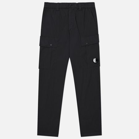 Мужские брюки C.P. Company 50 Fili Stretch Lens Cargo, цвет чёрный