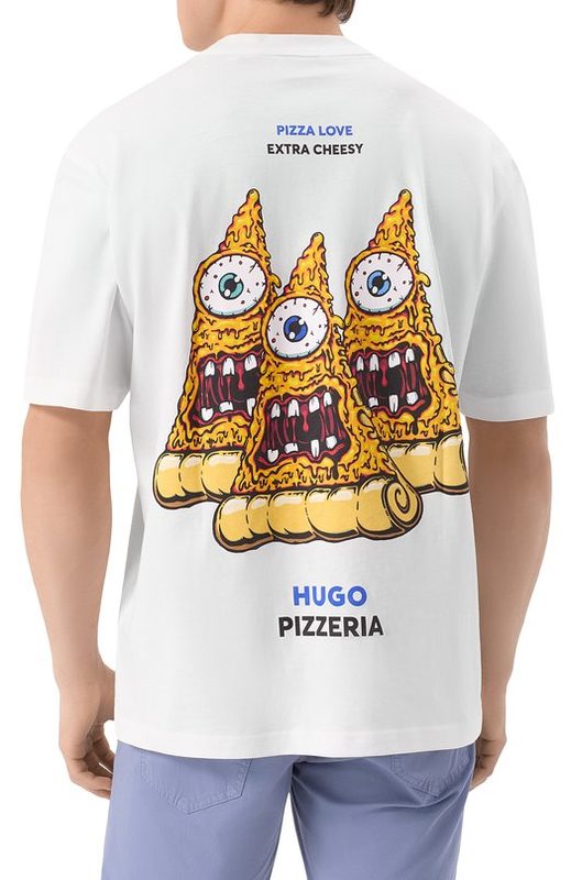 Хлопковая футболка HUGO Blue 4