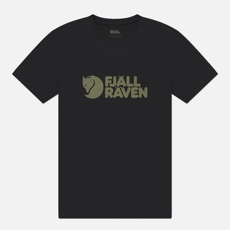 Мужская футболка Fjallraven Fjallraven Logo, цвет чёрный