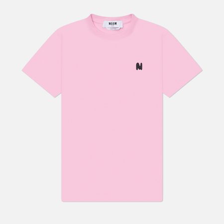 Женская футболка MSGM The M Wave, цвет розовый