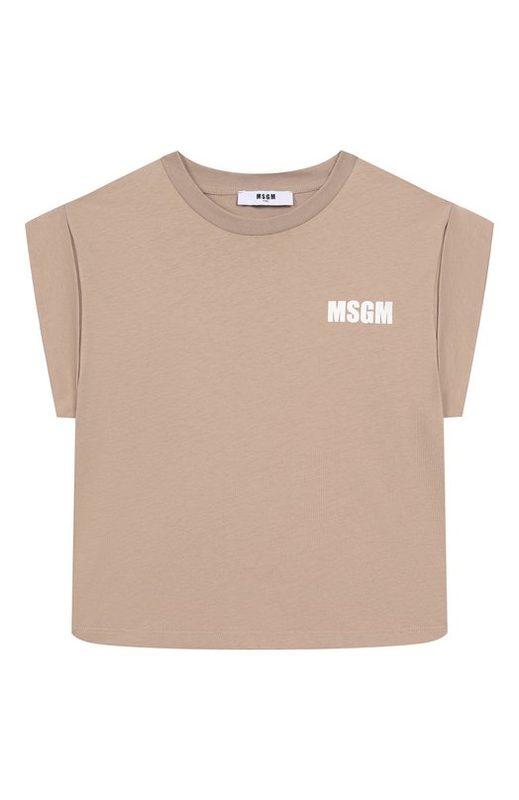 Хлопковая футболка MSGM kids