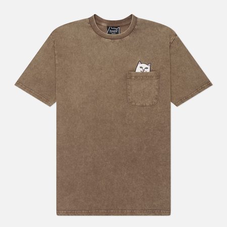 Мужская футболка RIPNDIP Lord Nermal Pocket, цвет коричневый