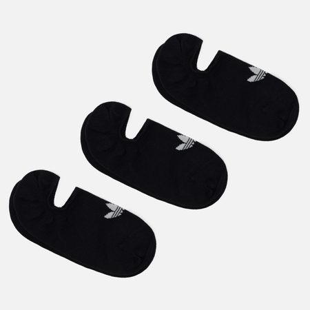 Комплект носков adidas Originals Low Cut 3-Pack, цвет чёрный