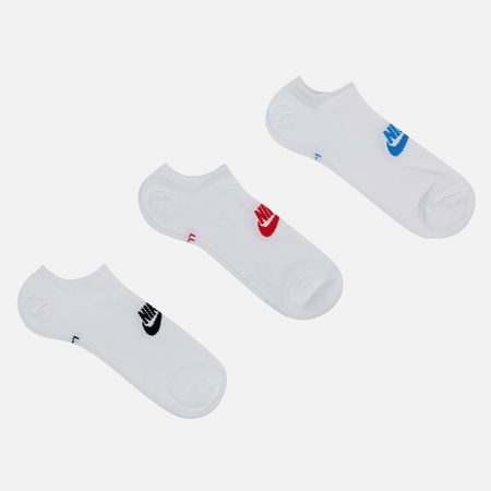 Комплект носков Nike 3-Pack Everyday Essential Cushion Low, цвет белый