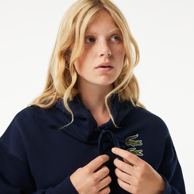 Женская толстовка Lacoste свободного кроя с капюшоном 3