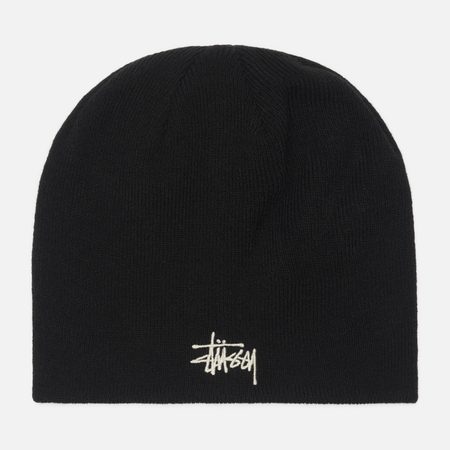 Шапка Stussy Basic Stussy Skullcap, цвет чёрный