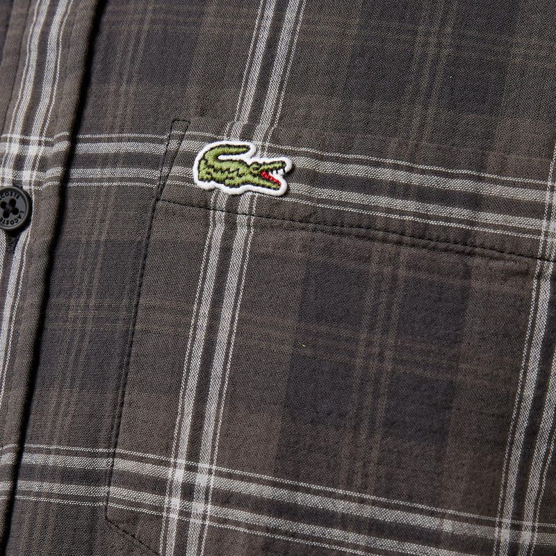 Мужская хлопковая рубашка Lacoste в клетку 5