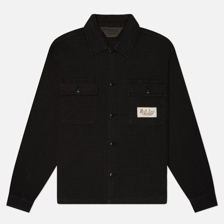 Мужская рубашка Brain Dead Waffle Button Front, цвет чёрный