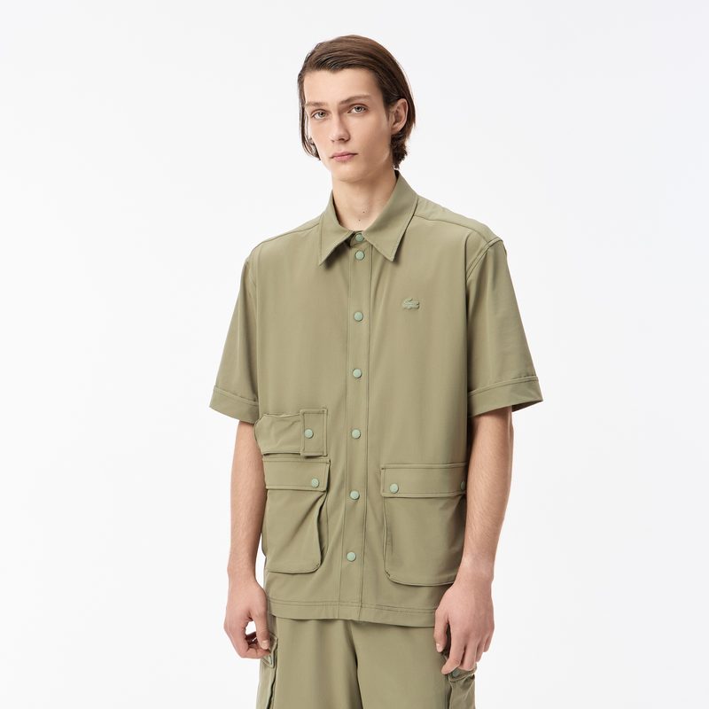 Мужская рубашка Lacoste с коротким рукавом и тремя карманами