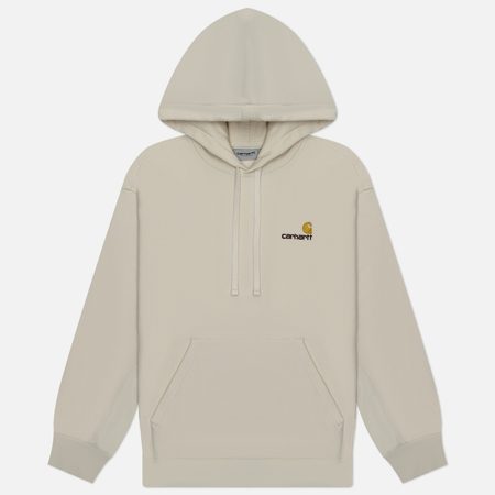 Мужская толстовка Carhartt WIP Hooded American Script, цвет бежевый