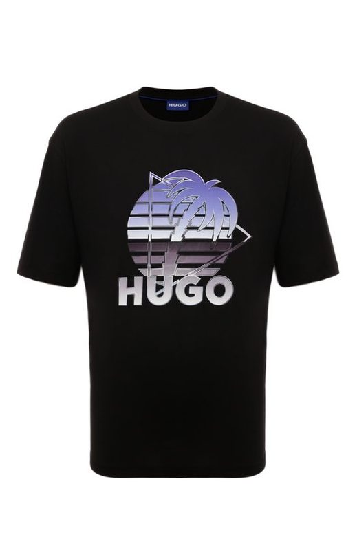 Хлопковая футболка HUGO Blue