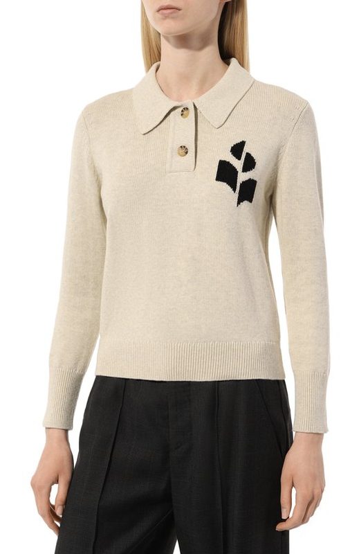 Поло из хлопка и шерсти Isabel Marant Etoile 3