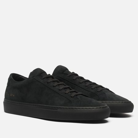 Мужские кроссовки Common Projects Achilles Premium Suede, цвет чёрный