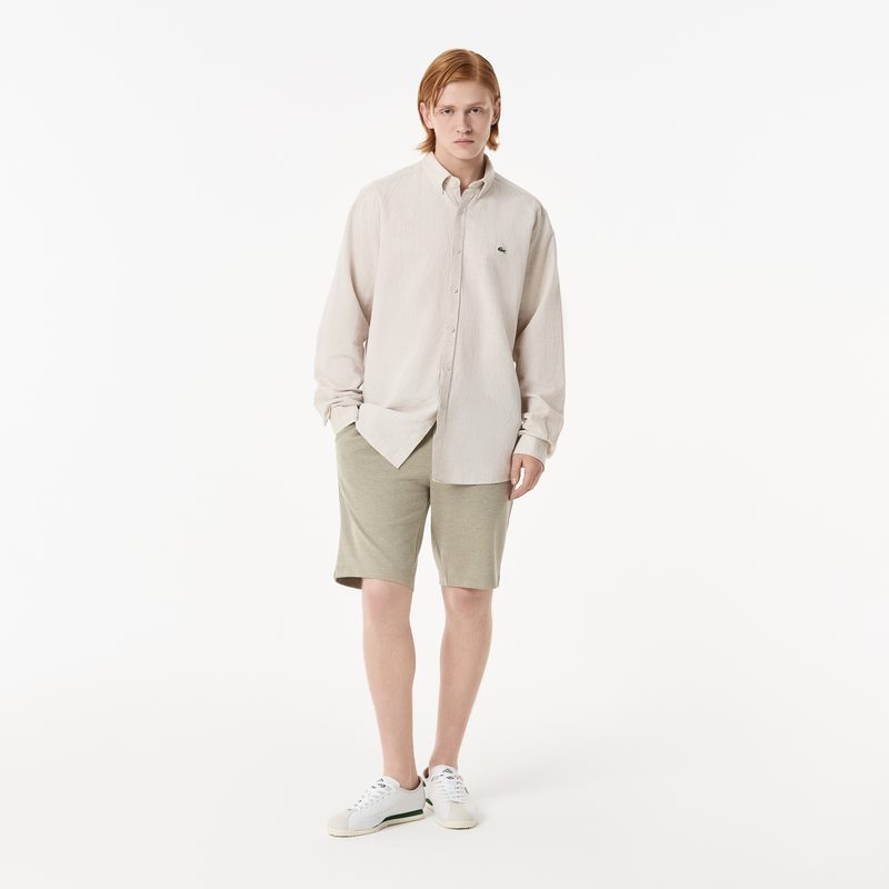 Мужская рубашка Lacoste из смеси хлопка и льна 4