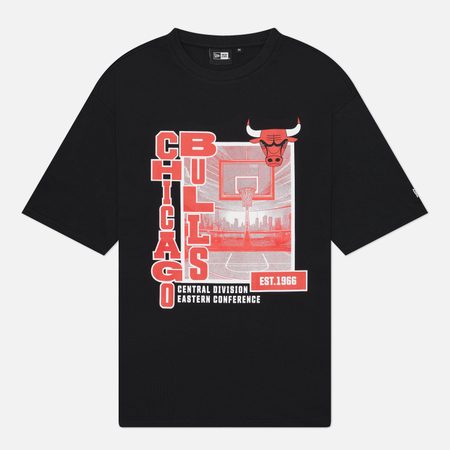 Мужская футболка New Era NBA Graphic Regular Chicago Bulls, цвет чёрный