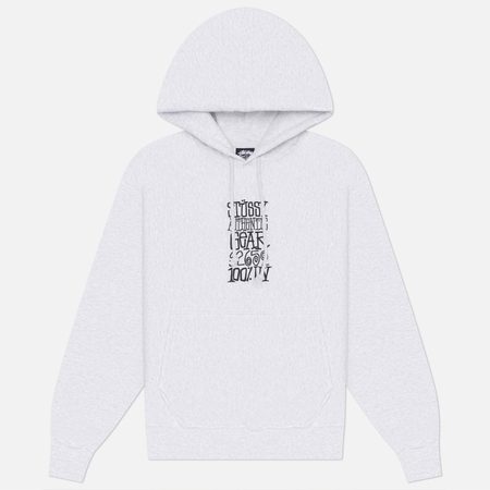 Мужская толстовка Stussy Authentic Gear Hoodie, цвет серый