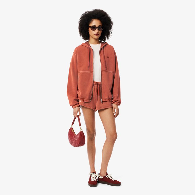 Короткие шорты Lacoste с эффектом стирки 3
