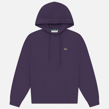 Женская толстовка Lacoste Embroidered Logo Hoodie, цвет фиолетовый