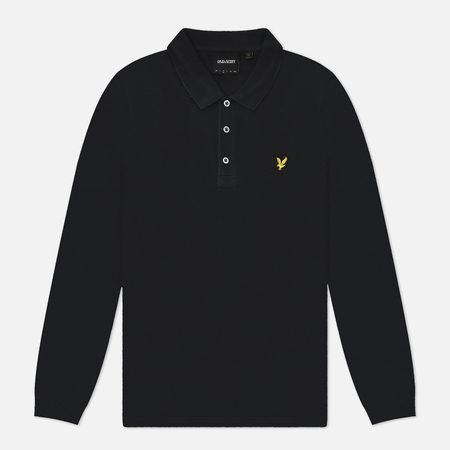 Мужской лонгслив Lyle & Scott Pique Stretch, цвет чёрный