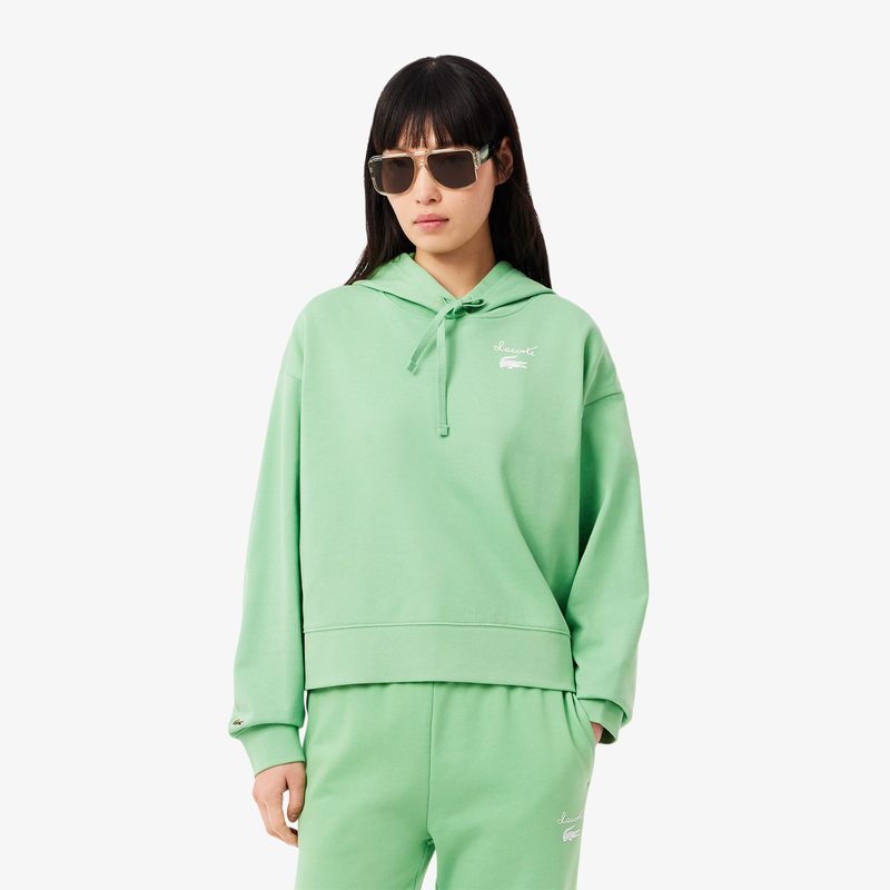 Женская флисовая толстовка Lacoste оверсайз