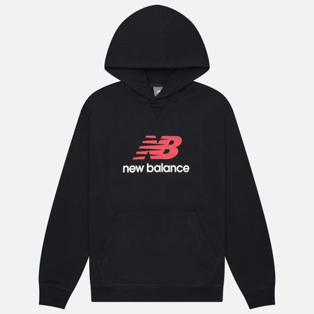 Мужская толстовка New Balance Athletics French Terry Logo Hoodie, цвет чёрный