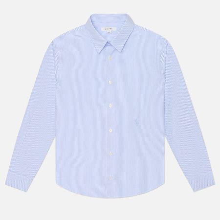 Женская рубашка Sporty & Rich SRC Embroidered Button Down, цвет голубой
