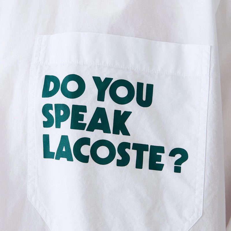 Мужская рубашка Lacoste свободного кроя с принтом 5