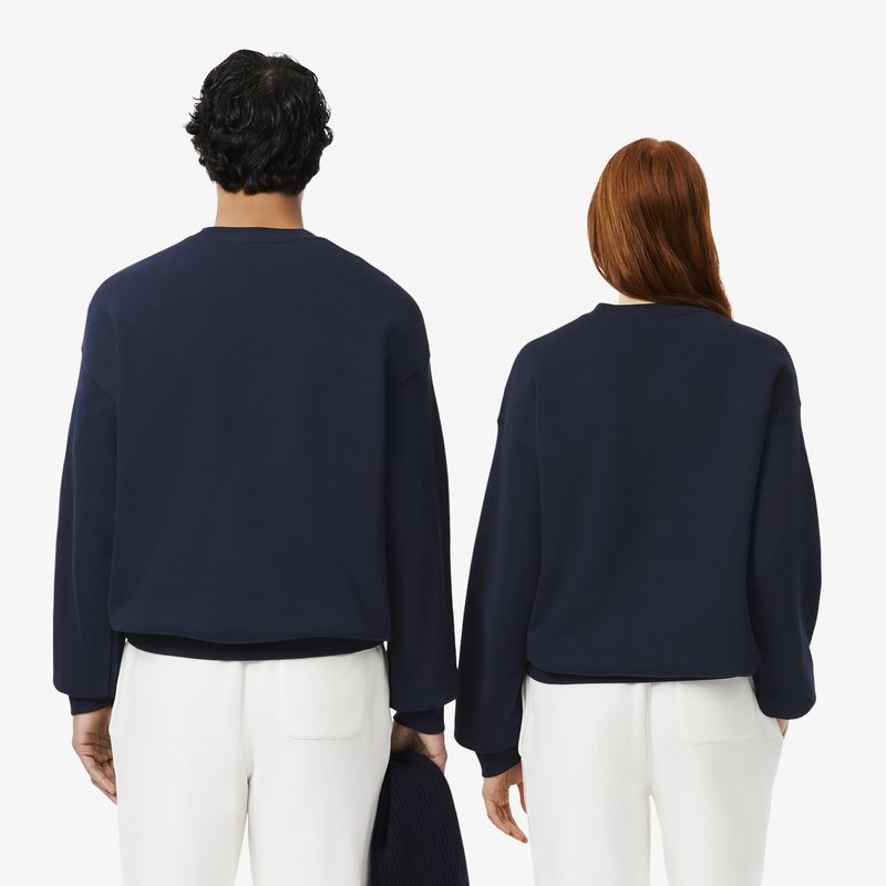 Хлопковый свитшот Lacoste свободного кроя унисекс 2